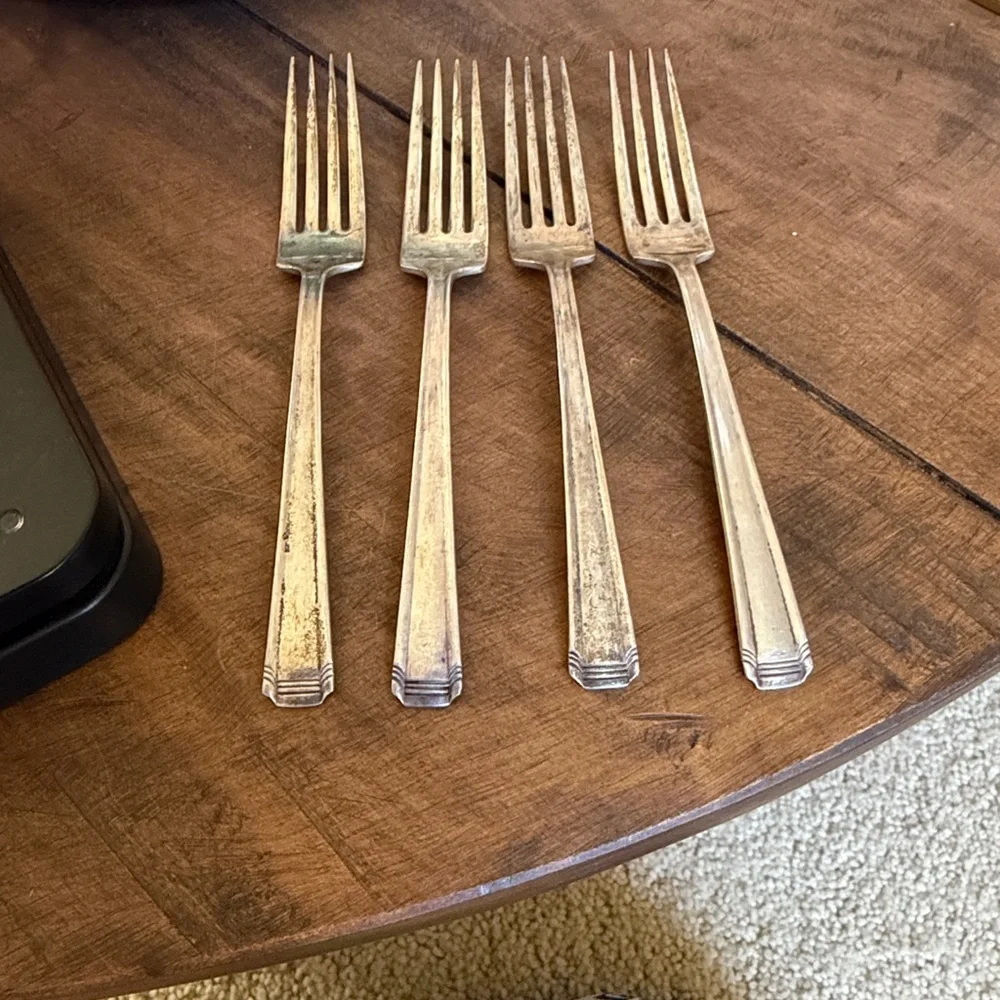 Vintage Westmoreland Sterling silver  Dinner Forks 7.25” 180g - Set of 4
